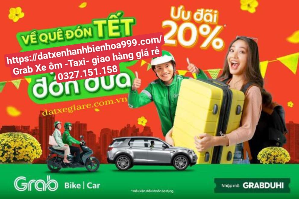 Đặt taxi Grab 4-7-16 chỗ Cẩm Mỹ Đồng Nai Siêu Rẻ☎️0327.151.158